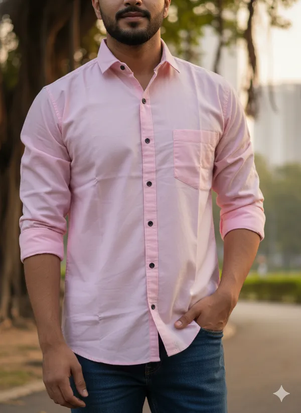 Pink_Solid_Premium_&_Elegant_Casual_Shirt_For_Men