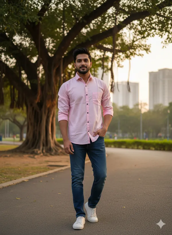 Pink_Solid_Premium_&_Elegant_Casual_Shirt_For_Men