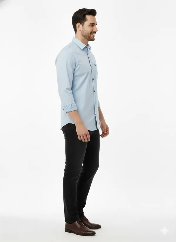 Sky_Blue_Solid_Premium_&_Elegant_Casual_Shirt_For_Men