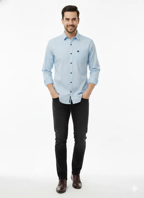 Sky_Blue_Solid_Premium_&_Elegant_Casual_Shirt_For_Men