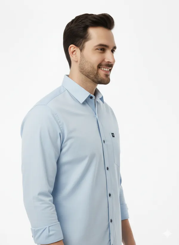 Sky_Blue_Solid_Premium_&_Elegant_Casual_Shirt_For_Men