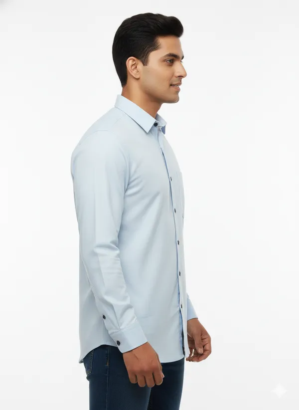 Sky_Blue_Solid_Premium_&_Elegant_Casual_Shirt_For_Men