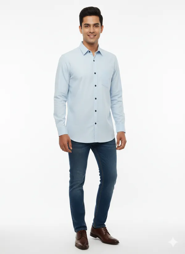 Sky_Blue_Solid_Premium_&_Elegant_Casual_Shirt_For_Men