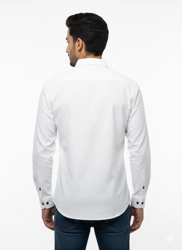 White_Solid_Premium_&_Elegant_Casual_Shirt_For_Men