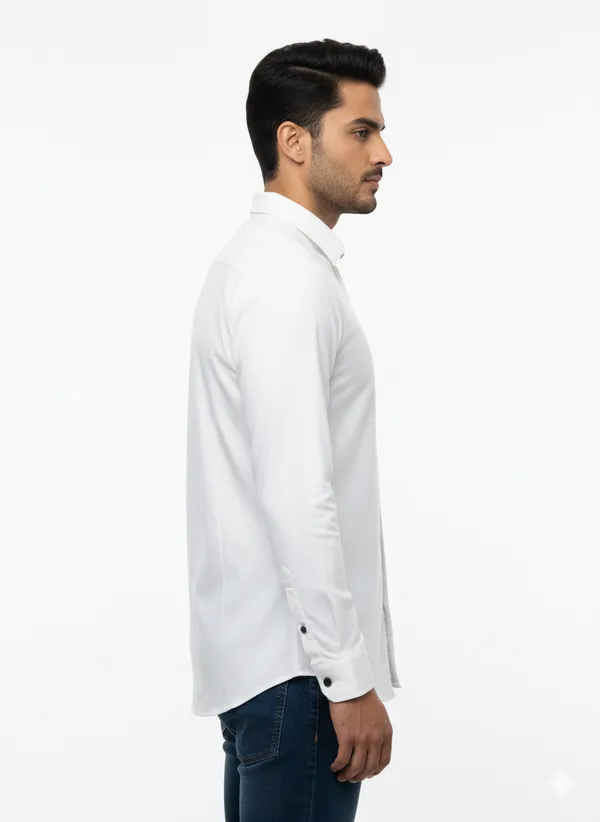 White_Solid_Premium_&_Elegant_Casual_Shirt_For_Men