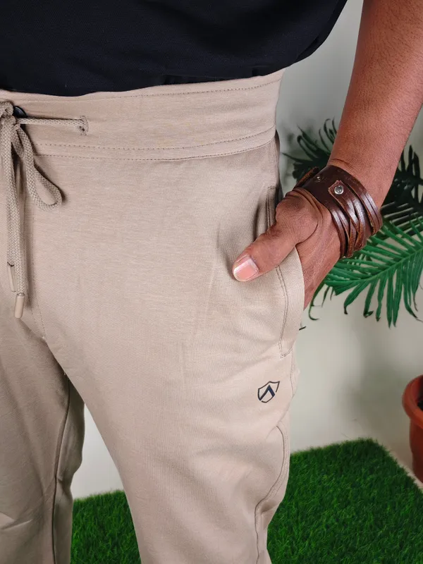 Cream_Solid_Cream_Premium_&_Elegant_Quality_&_Lycra_Trackpants_For_Men