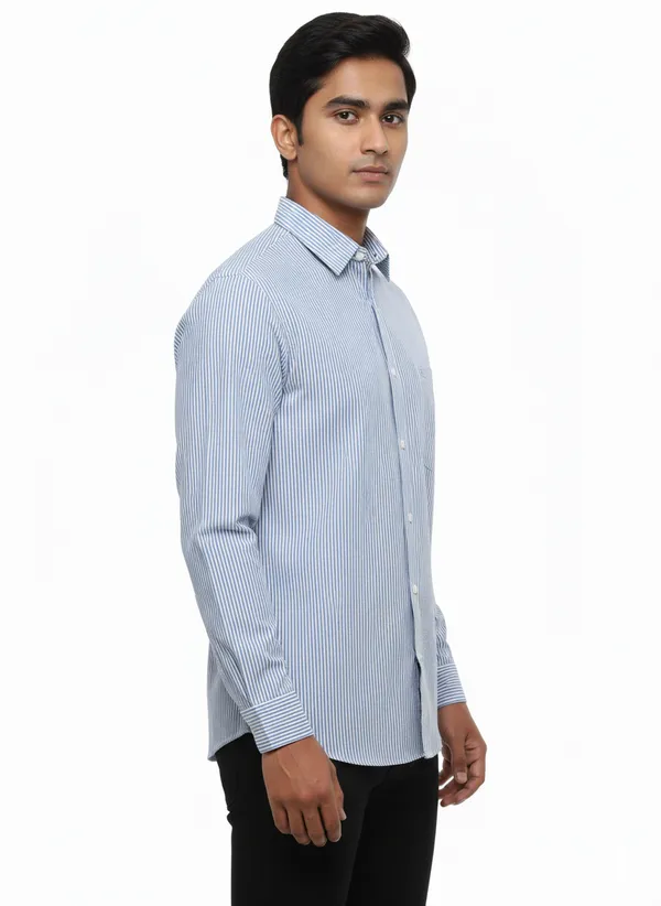 Blue_Striped_Premium_&_Elegant_Casual_Shirt_For_Men