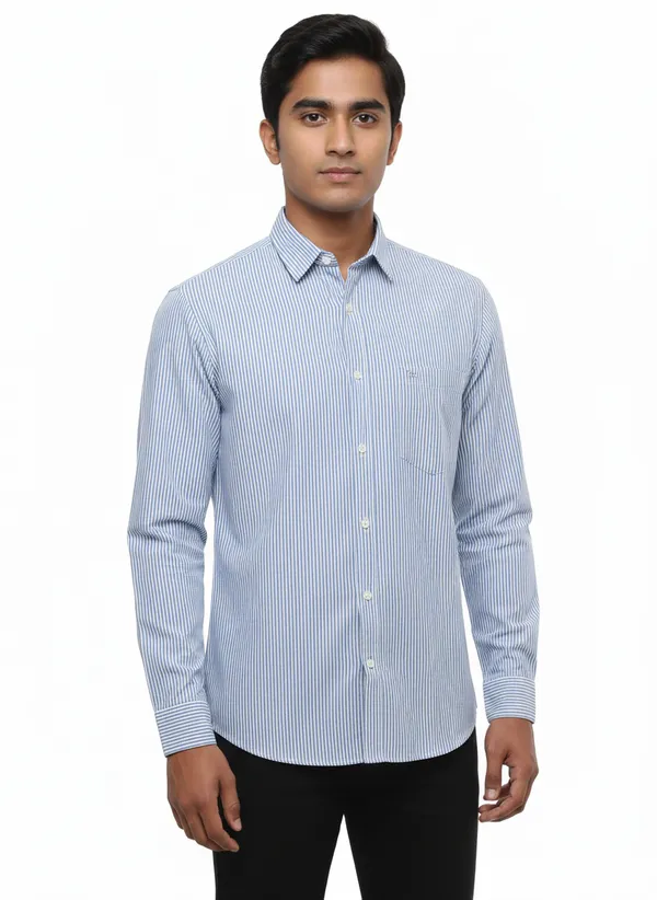Blue_Striped_Premium_&_Elegant_Casual_Shirt_For_Men
