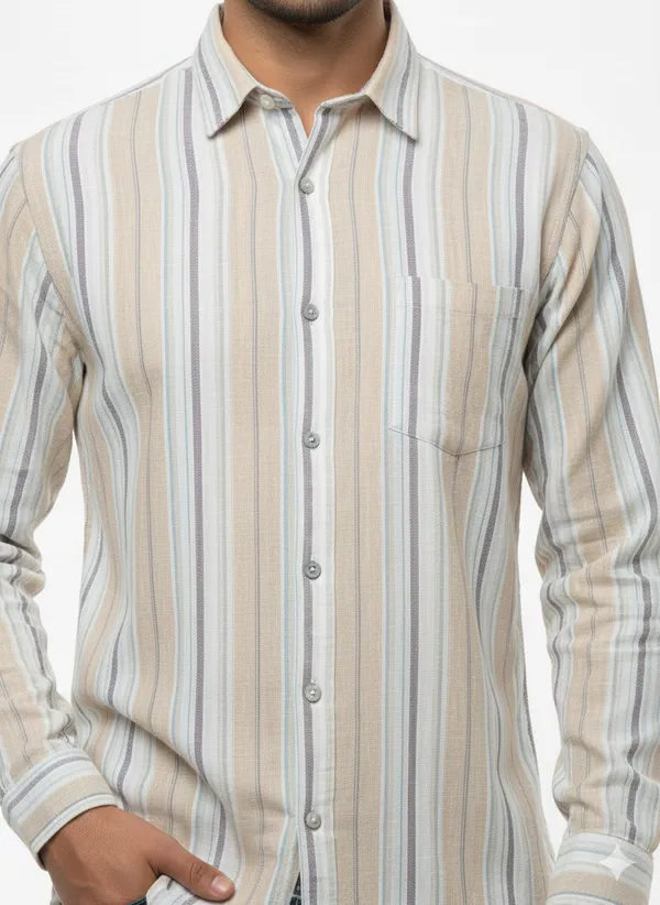 Cream_Striped_Premium_&_Elegant_Casual_Shirt_For_Men