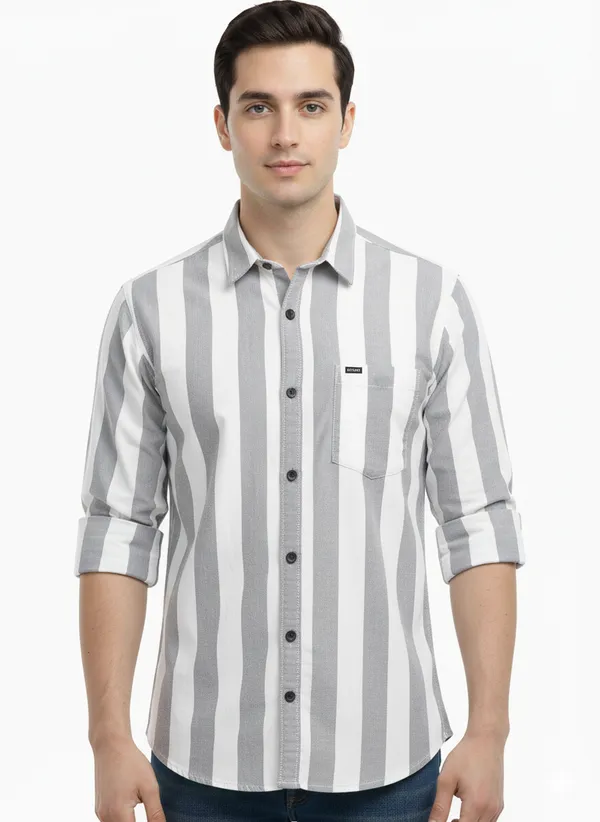 Grey_Striped_Premium_&_Elegant_Casual_Shirt_For_Men