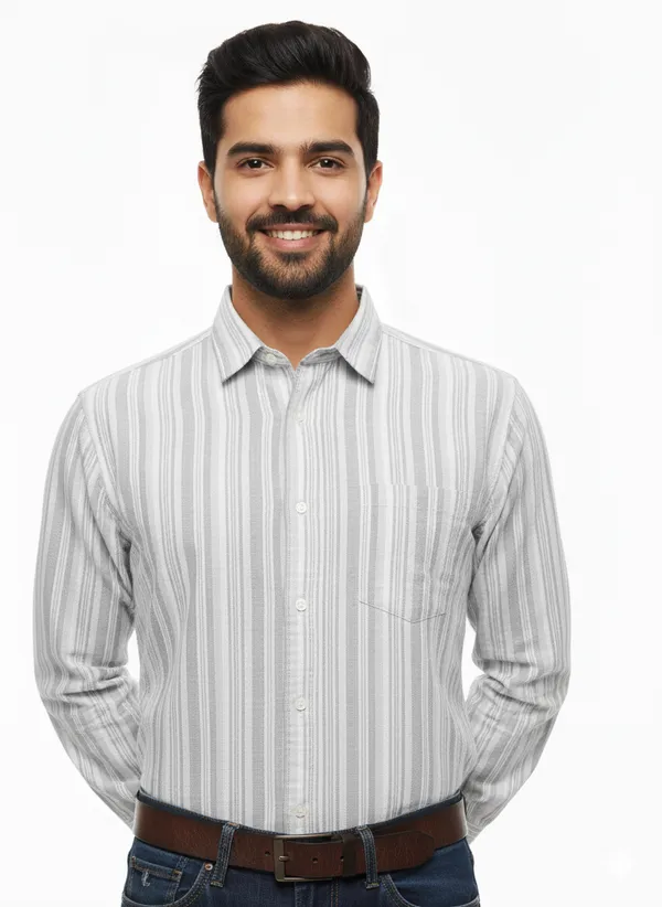 Light_Grey_Striped_Premium_&_Elegant_Casual_Shirt_For_Men