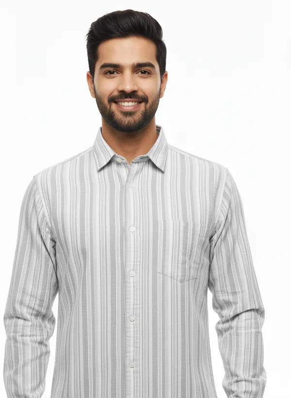 Light_Grey_Striped_Premium_&_Elegant_Casual_Shirt_For_Men