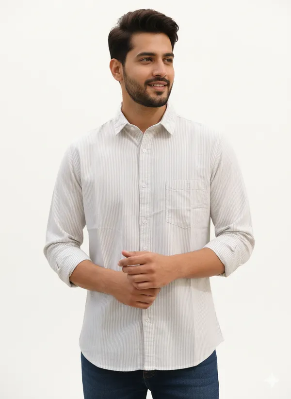 Light_Grey_Striped_Premium_&_Elegant_Casual_Shirt_For_Men
