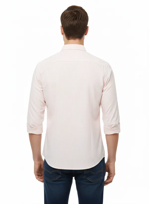 Peach_Striped_Premium_&_Elegant_Casual_Shirt_For_Men