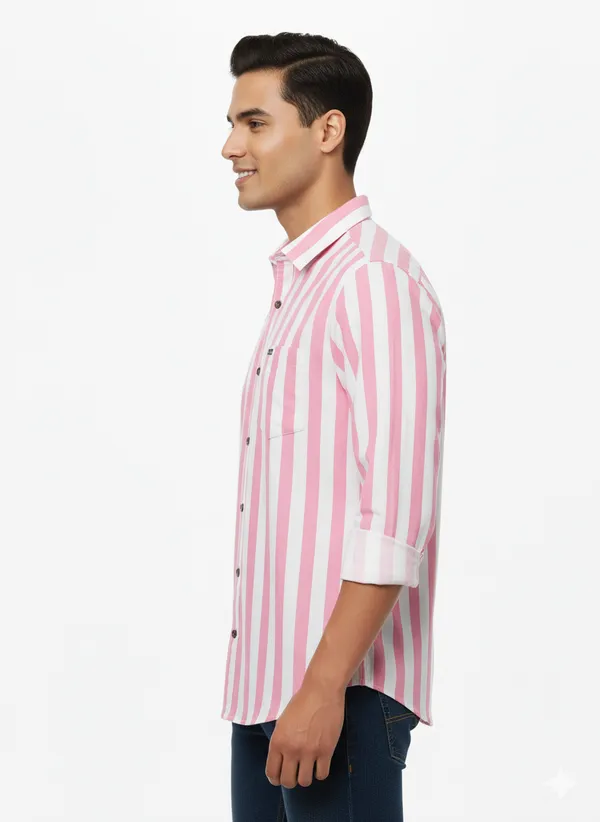 Pink_Striped_Premium_&_Elegant_Casual_Shirt_For_Men