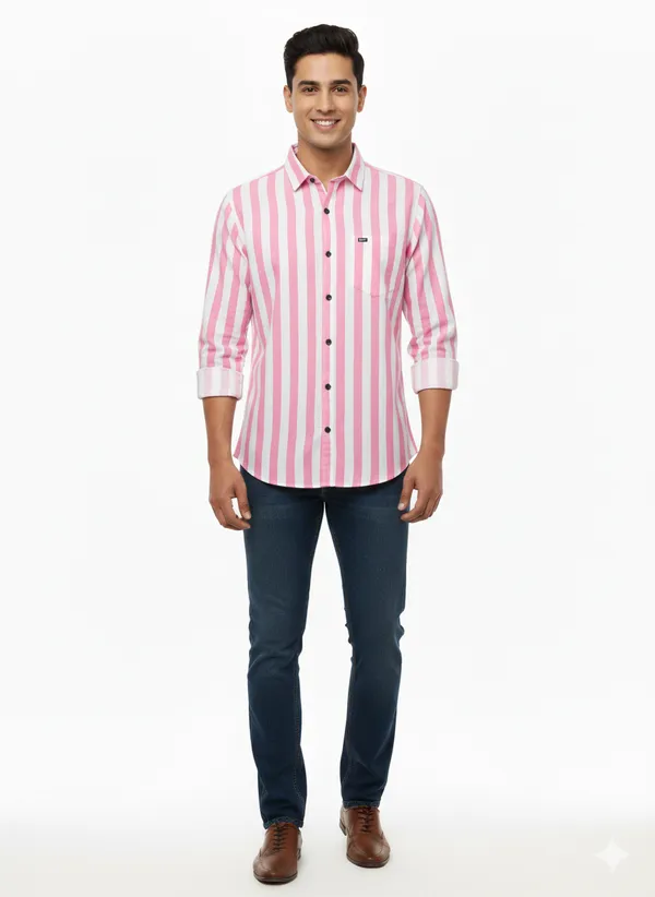 Pink_Striped_Premium_&_Elegant_Casual_Shirt_For_Men