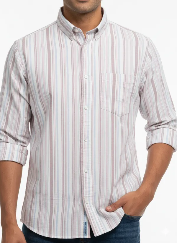 Pink_Striped_Premium_&_Elegant_Casual_Shirt_For_Men