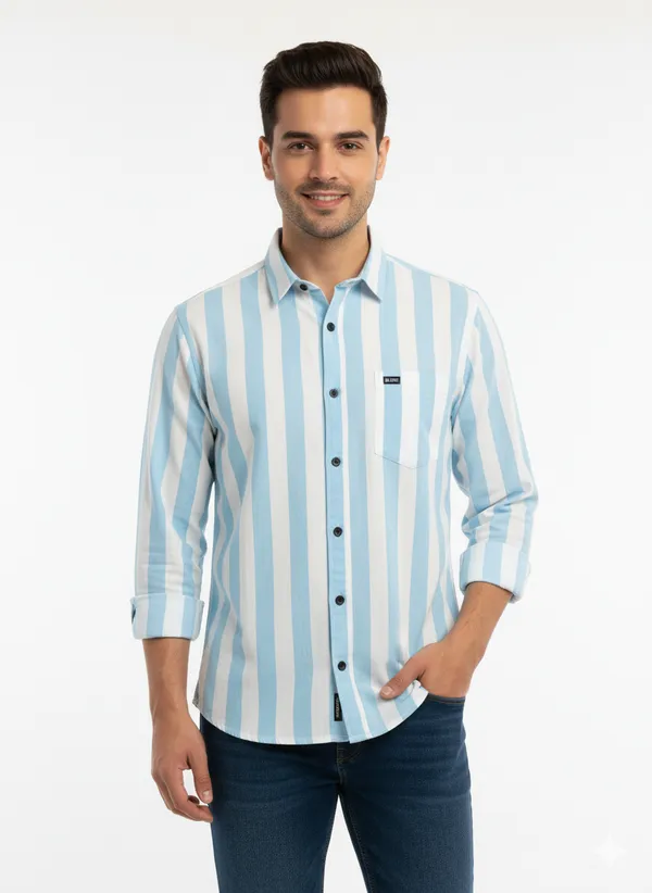 Sky_Blue_Striped_Premium_&_Elegant_Casual_Shirt_For_Men