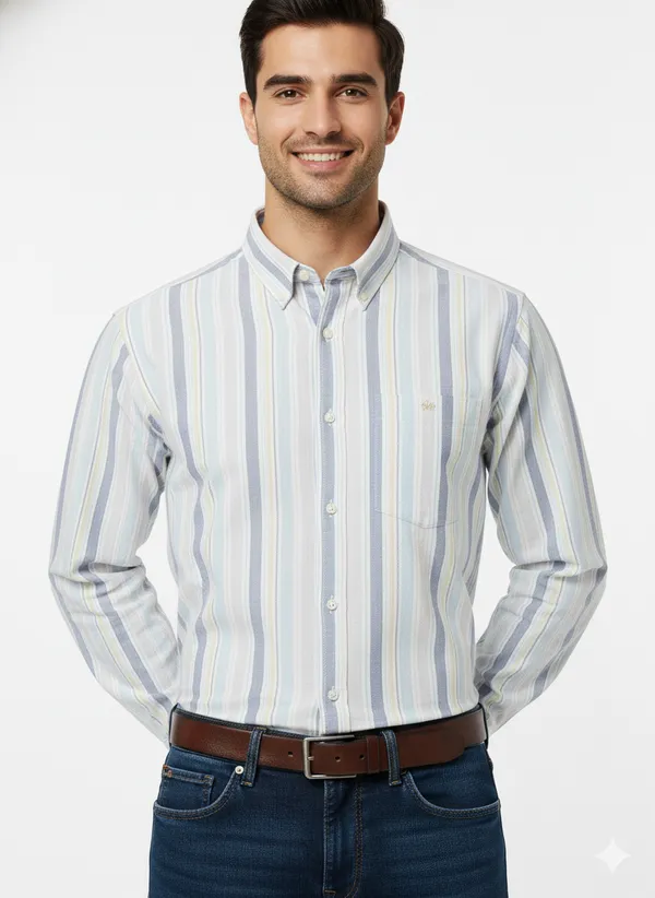 Sky_Blue_Striped_Premium_&_Elegant_Casual_Shirt_For_Men