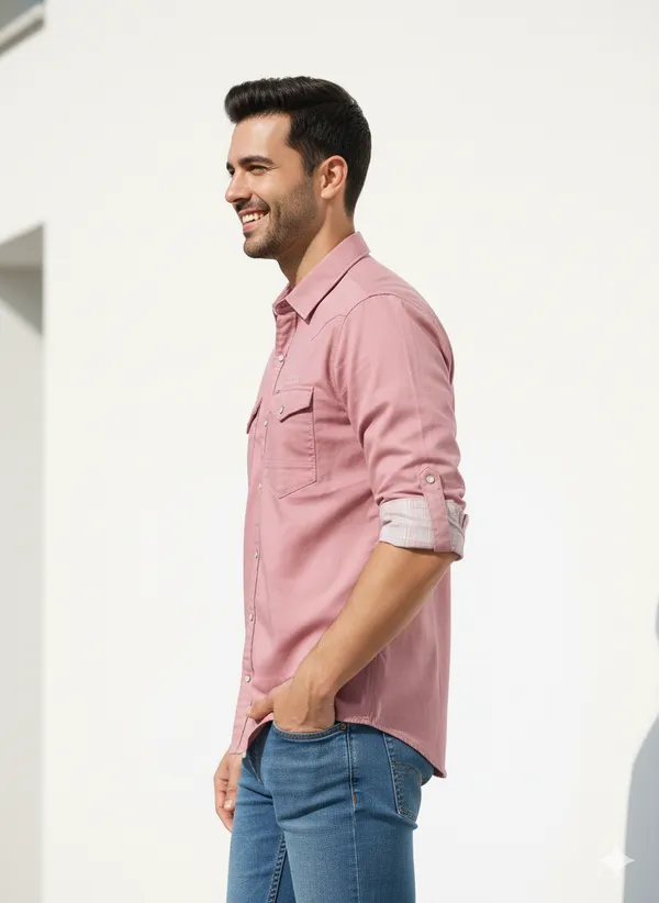 Onion_Sulphur_Plain_Premium_&_Elegant_Casual_Shirt_For_Men