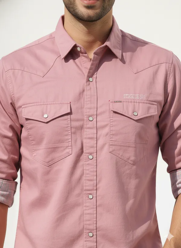 Onion_Sulphur_Plain_Premium_&_Elegant_Casual_Shirt_For_Men