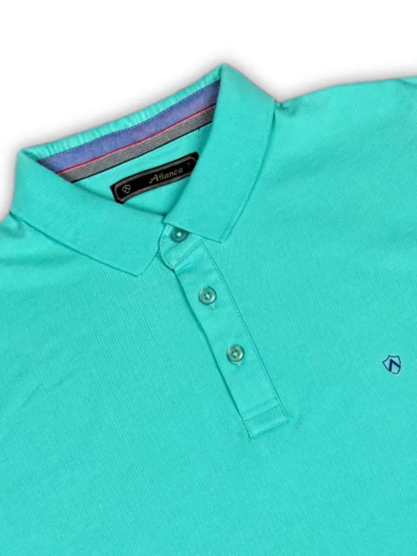Classic_Green_Solid_Collared_Half_Sleeve_Stylish_&_Comfortable_T-Shirt_For_Men