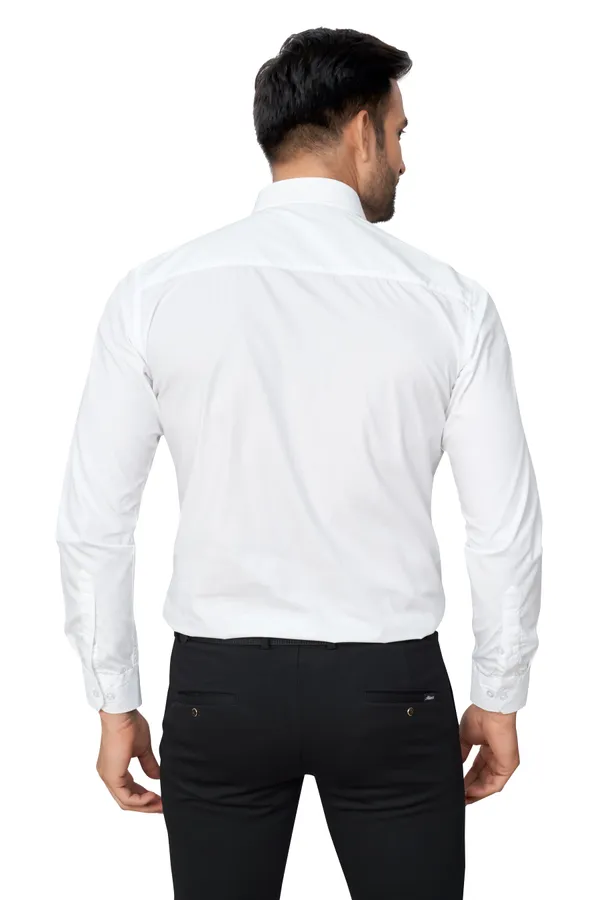 White_Plain_Full_Sleeves_Formal_Shirt_For_Men