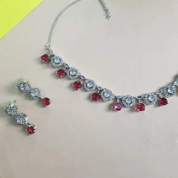 Red_Elegant_Design_AD_Necklace_Set_For_Women