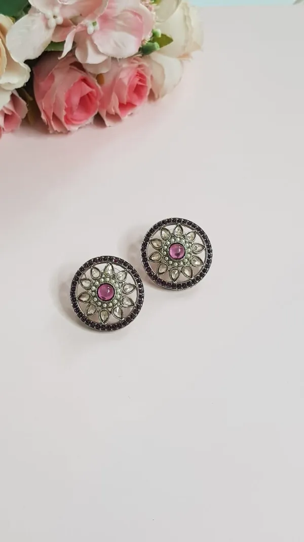 Purple_Polki_Round_Stud
