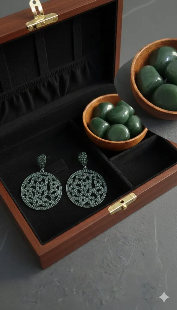 Fashion_Black_Silver_Dangles