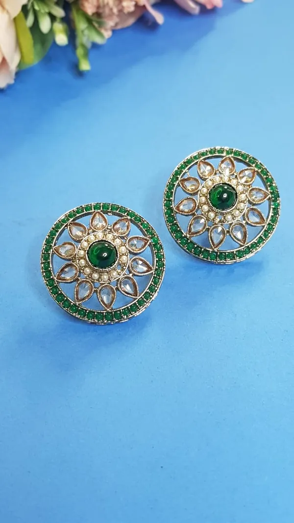 Dark_Green_Round_Polki_Studs