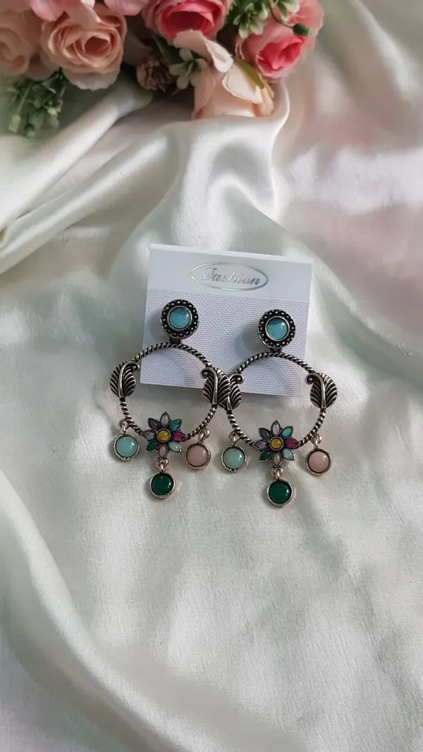 Oxidised_Spring_Round_Earings