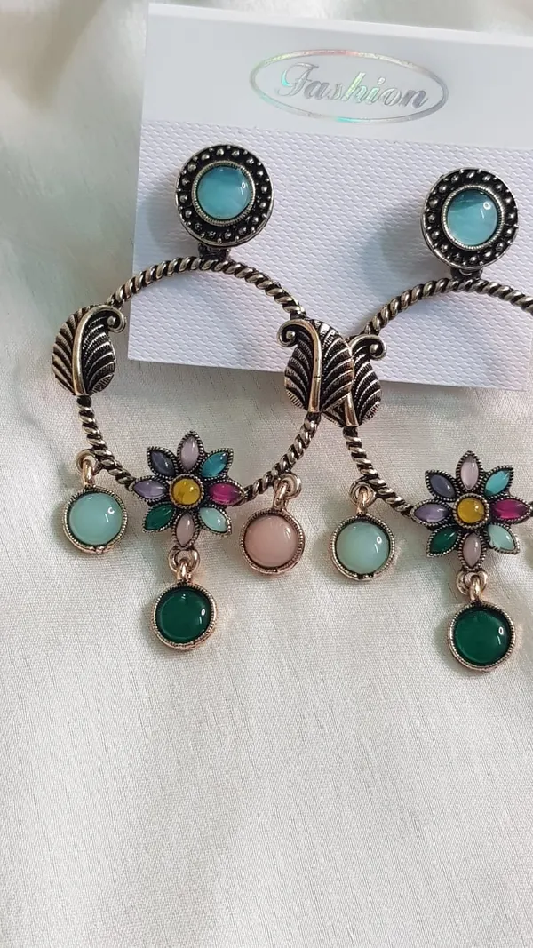 Oxidised_Spring_Round_Earings