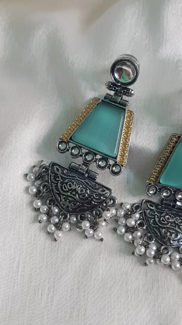 Oxidised_Blue_Ocean_Earing