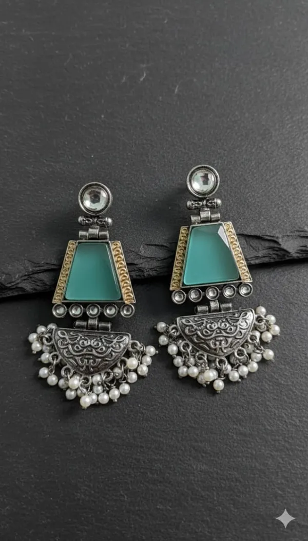 Oxidised_Blue_Ocean_Earing