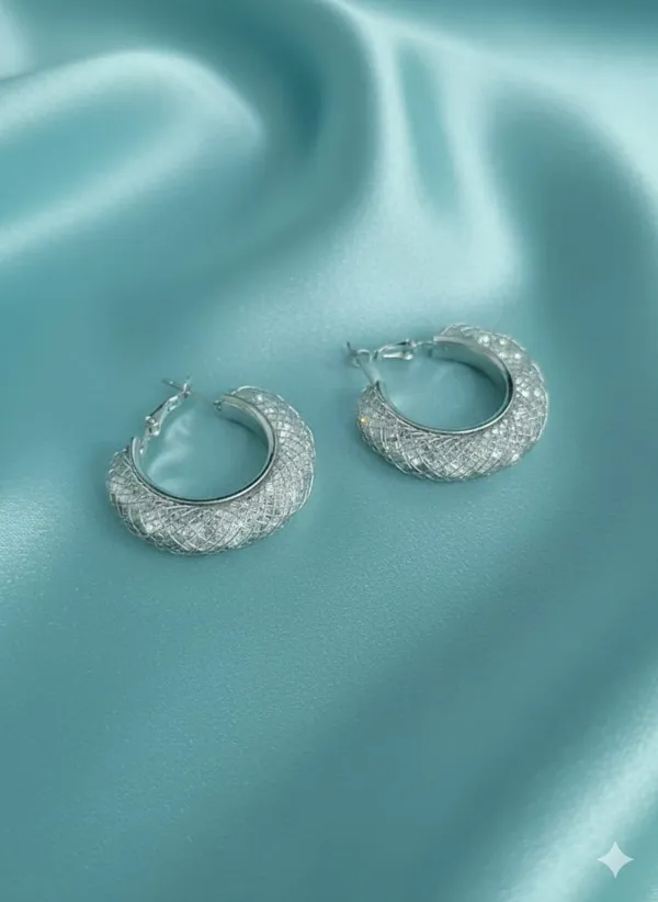 Silver_Fishnet_Earing