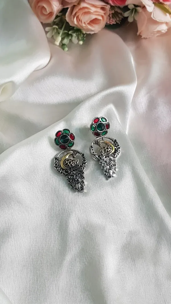 Oxidised_Peacock_Multi_Earing