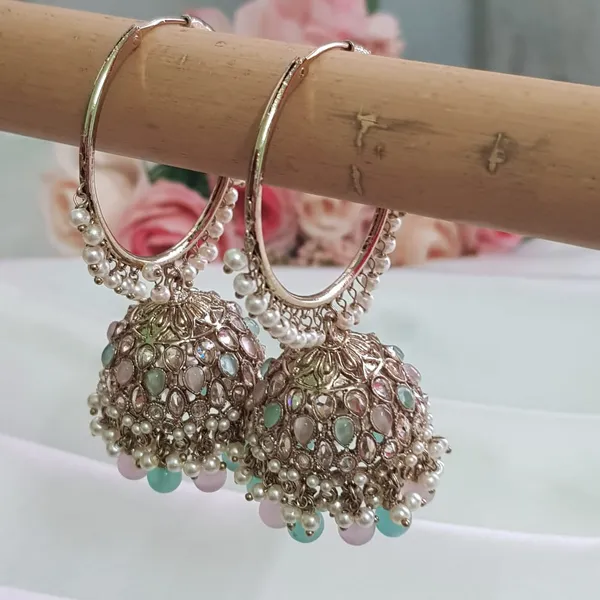 Green_Elegant_Design_Punjabi_Jhumki_For_Women