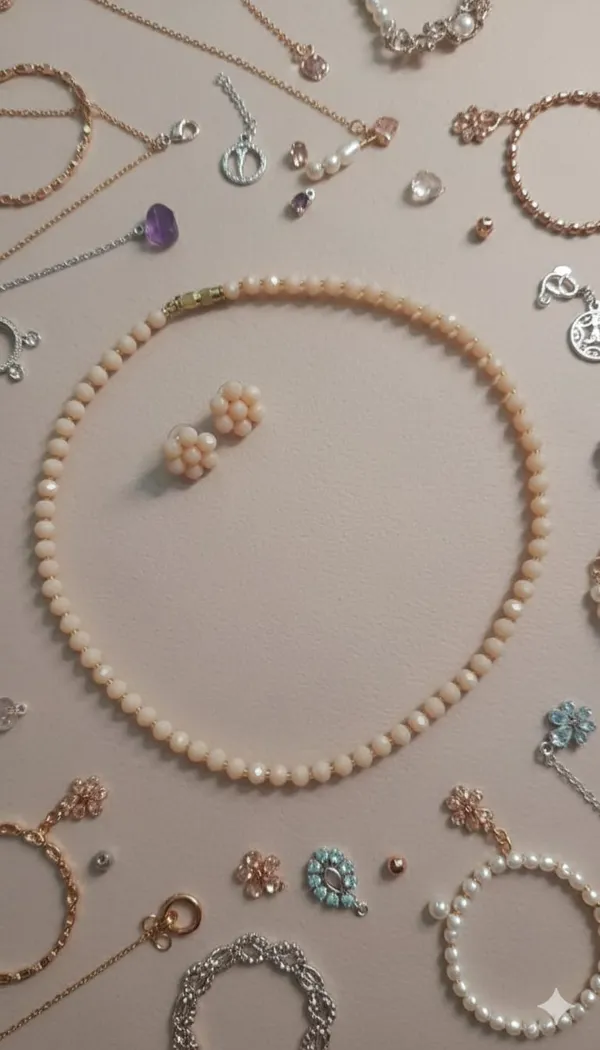 Peach_Beads_Necklace