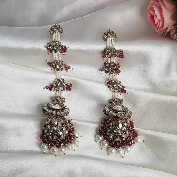 Purple_Elegant_Design_Back_Chain_Jhumki_For_Women
