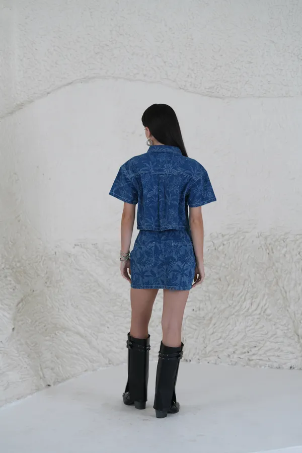 Blue_Denim_Printed_Crop_Shirt_For_Women