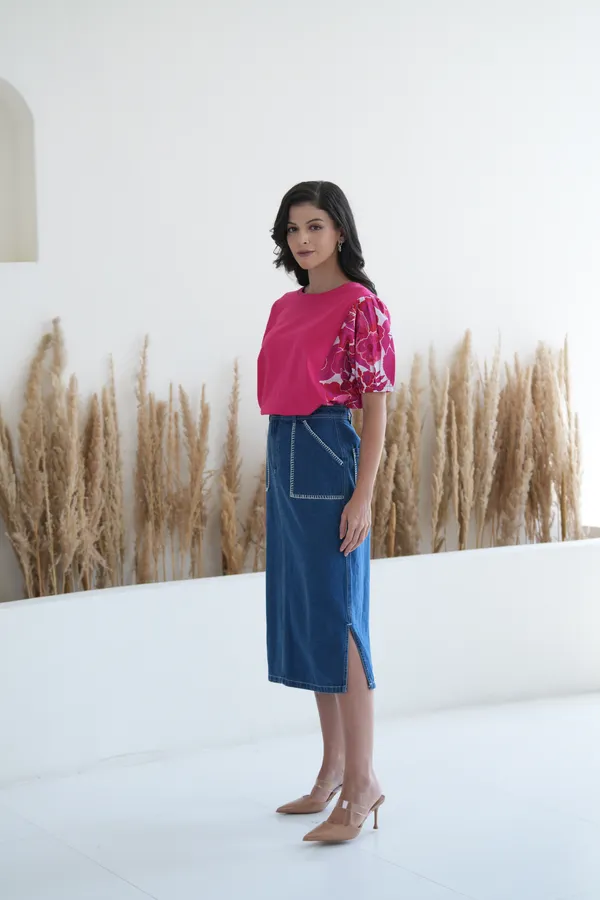 Blue_Denim_Midi_Skirt_For_Women