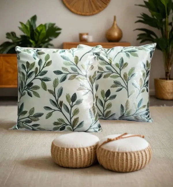 Pack_Of_2_Green_Modern_3D_Floral_Heavy_Print_Cushion_Covers_-_Stylish_Decorative_Throw_Pillowcases_-_Reversible