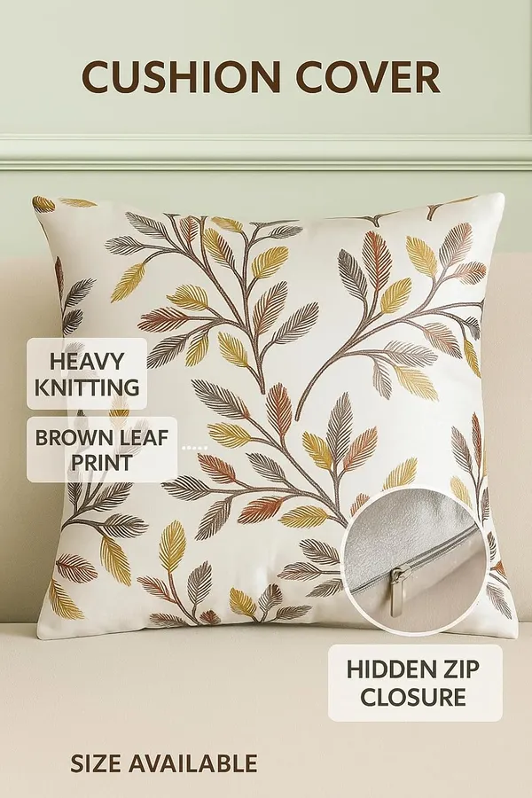 Brown_Stylish_Cushion_Covers_Heavy_Knitting_Floral_Print_Pillow_Covers_With_Hidden_Zip_For_Sofa,_Bed_&_Living_Room_Decor_Latest_Trending_Throw_Pillow