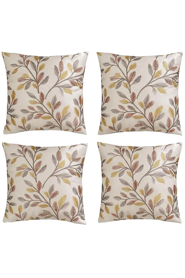 Brown_Stylish_Cushion_Covers_Heavy_Knitting_Floral_Print_Pillow_Covers_With_Hidden_Zip_For_Sofa,_Bed_&_Living_Room_Decor_Latest_Trending_Throw_Pillow_(Pack_Of_4)