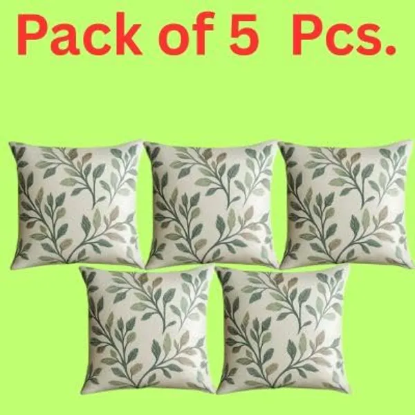 Green_Heavy_Knitting_Leaf_Print_Reversible_Cushion_Covers_,_Hidden_Zip_Closure,_Designer_Sofa_Decor_Pillow_Covers_(Pack_Of_5)