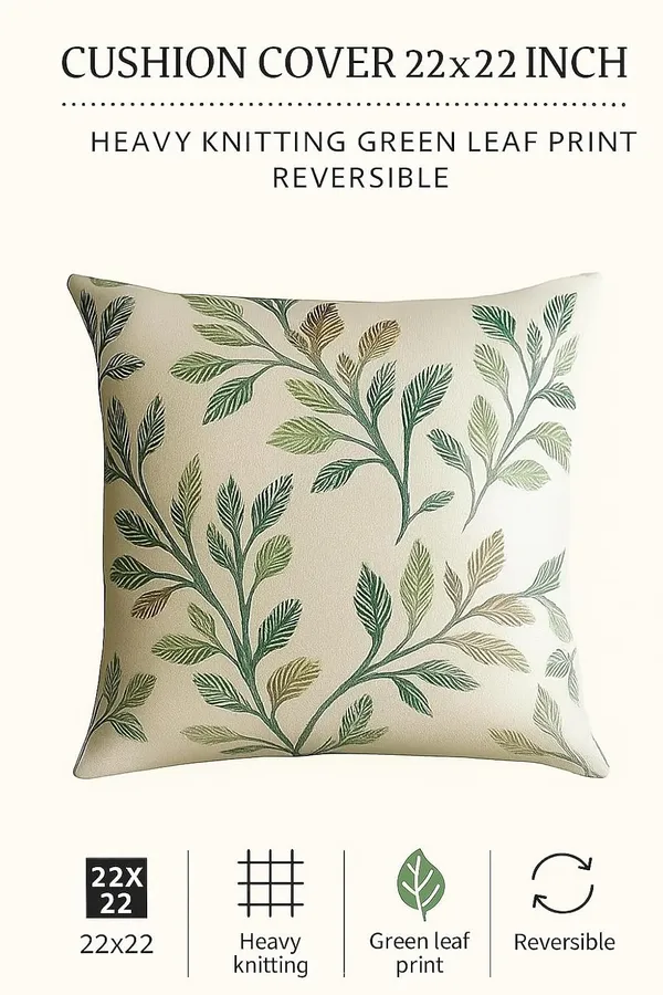 Green_Heavy_Knitting_Leaf_Print_Reversible_Cushion_Covers_,_Hidden_Zip_Closure,_Designer_Sofa_Decor_Pillow_Covers_(Pack_Of_5)