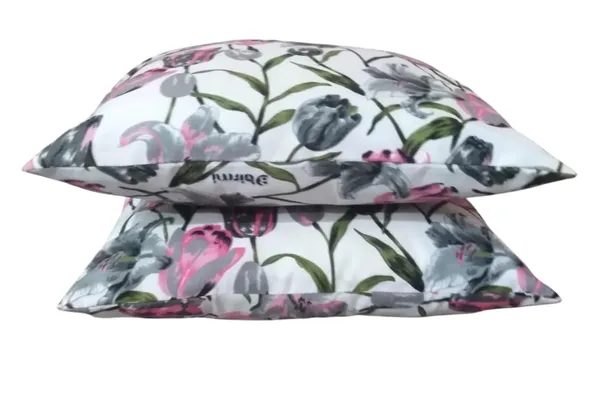 Pack_Of_2_Multicolor_Floral_Cotton_Cushion_Throw_Pillow_Covers_With_Tulips_&_Lilies_Design,_Reversible_Decorative_For_Sofa,_Couch,_Living_Room_&_Bedroom_With_Hidden_Zip