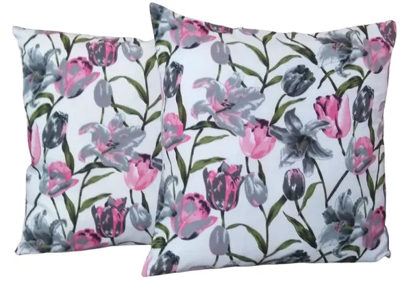 Multicolor_Floral_Cotton_Cushion_Covers_Tulips_&_Lilies_Design,_Reversible_Decorative_Pillow_Covers_With_Hidden_Zip_For_Sofa,_Couch,_Bedroom