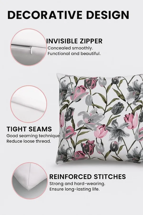 Multicolor_Floral_Cotton_Cushion_Covers_Tulips_&_Lilies_Design,_Reversible_Decorative_Pillow_Covers_With_Hidden_Zip_For_Sofa,_Couch,_Bedroom